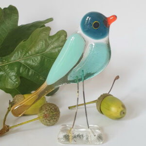 Glass bird ornament designed for the home