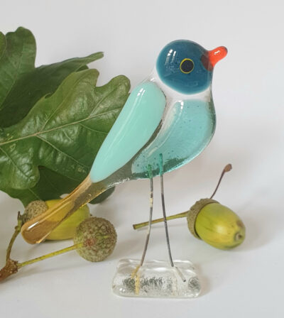 Glass bird ornament designed for the home
